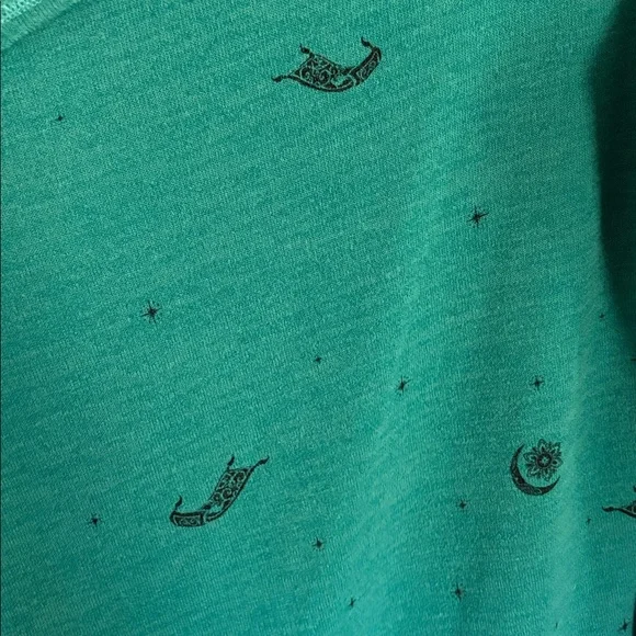 Disney Teal Open Front Aladdin/Jasmin/ Genie Cardigan Waterfall Style - Picture 4 of 7